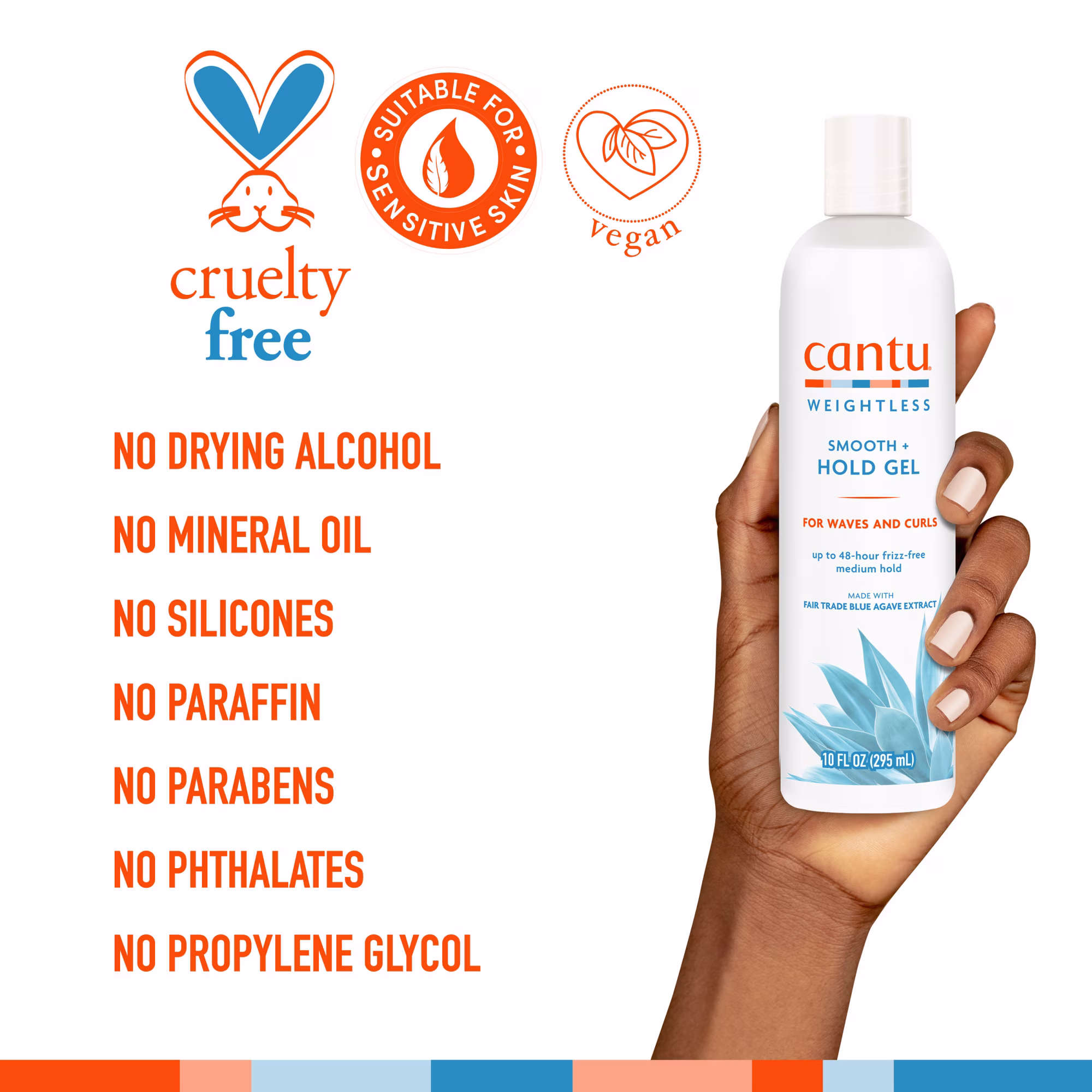 Cantu Weightless Smooth + Hold Gel – lekki żel podkreślający skręt 295 ml