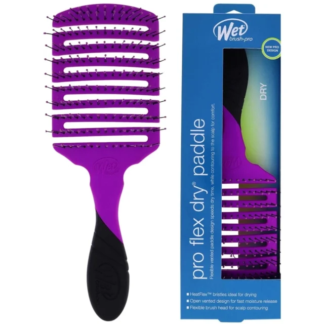 WET BRUSH PRO FLEX DRY PADDLE PURPLE - wentylowana szczotka ułatwiająca suszenie włosów FIOLET